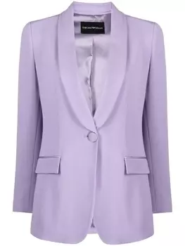 Emporio Armani однобортный смокинг, фиолетовый