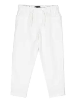 Emporio Armani однотонные спортивные брюки, белый