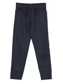 Emporio Armani однотонные спортивные брюки, синий