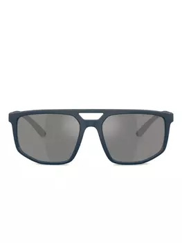 Emporio Armani oversize-frame солнцезащитные очки, синий