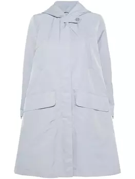 Emporio Armani парка с капюшоном и логотипом, серый