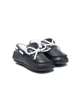 Emporio Armani пинетки с бантами, синий