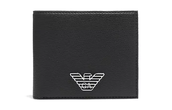 EMPORIO ARMANI Пластиковый держатель для карт, кошелек, мужской кошелек, черный
