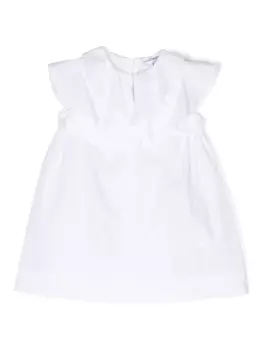 Emporio Armani платье без рукавов с оборками, белый