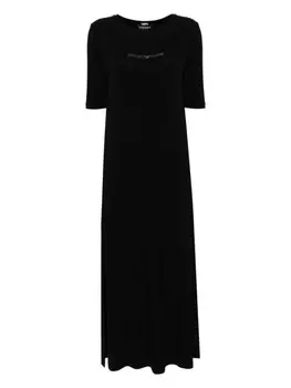Emporio Armani платье-футболка с логотипом, черный