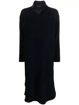 Emporio Armani платье миди с поясом, черный
