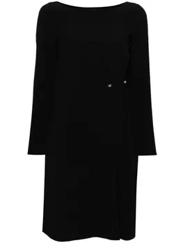 Emporio Armani платье миди со сборками, черный