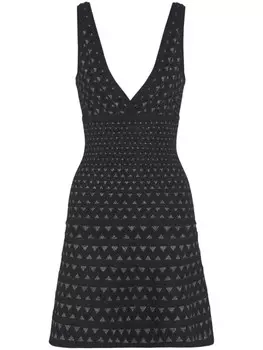 Emporio Armani платье мини с геометричным узором, черный