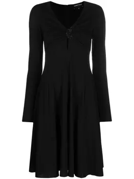 Emporio Armani платье мини с кристаллами, черный
