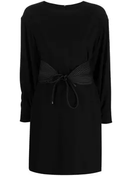 Emporio Armani платье мини с поясом, черный