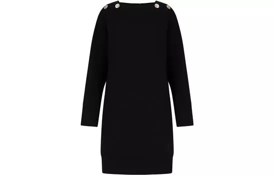 EMPORIO ARMANI Платье с длинными рукавами женское черное