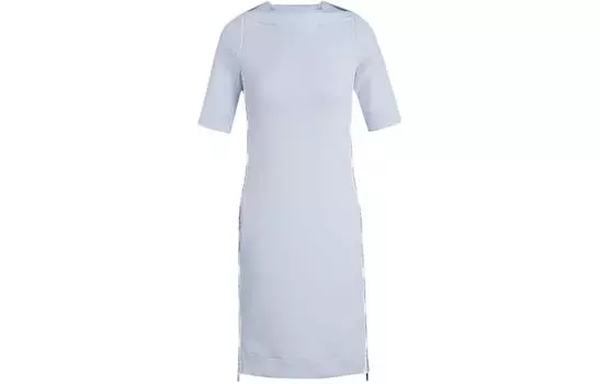 EMPORIO ARMANI Платье с короткими рукавами, женское, светло-серо-синего цвета