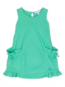 Emporio Armani платье с оборками, зеленый