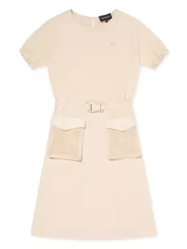 Emporio Armani платье с поясом, нейтральный цвет