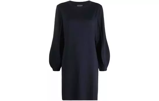 EMPORIO ARMANI Платье женское с длинными рукавами, синее