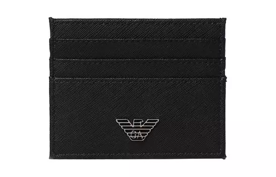 EMPORIO ARMANI Полиамидный держатель для карт, мужской, черный