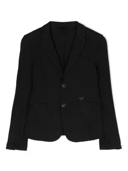 Emporio Armani полосатый блейзер, синий