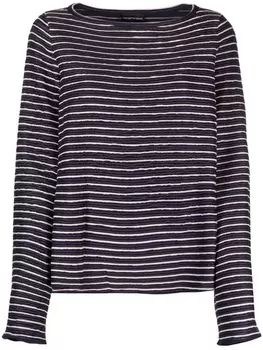Emporio Armani полосатый джемпер, синий