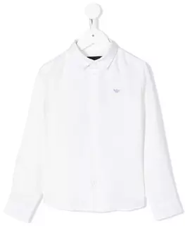 Emporio Armani поплиновая рубашка, белый