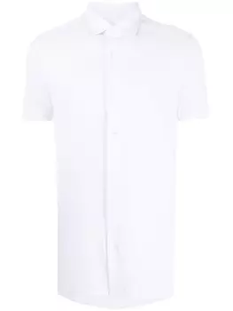 Emporio Armani поплиновая рубашка с короткими рукавами, белый