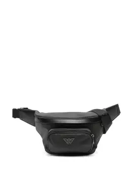 Emporio Armani поясная сумка с логотипом, зеленый