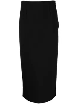 Emporio Armani прямая юбка с завышенной талией, черный