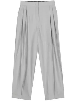 Emporio Armani прямые брюки Icon ASV с завышенной талией, серый