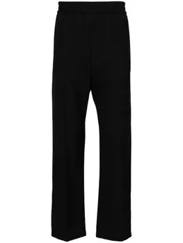 Emporio Armani прямые брюки из вирджинской шерсти, черный