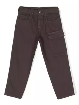 Emporio Armani прямые брюки карго, коричневый