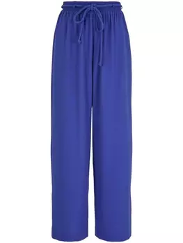 Emporio Armani прямые брюки с эластичным поясом, синий