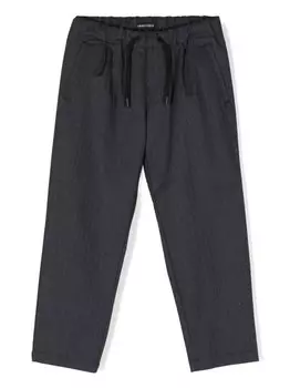 Emporio Armani прямые брюки с кулиской, синий