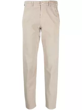 Emporio Armani прямые брюки с логотипом, нейтральный цвет