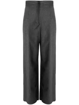 Emporio Armani прямые брюки с завышенной талией, серый