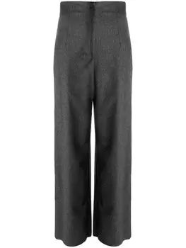 Emporio Armani прямые брюки с завышенной талией, серый