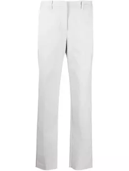 Emporio Armani прямые брюки с завышенной талией, серый
