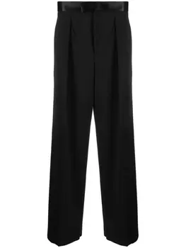 Emporio Armani прямые брюки со складками, черный