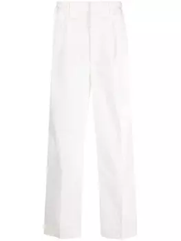Emporio Armani прямые брюки со складками, серый