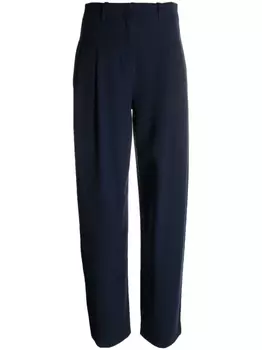 Emporio Armani прямые брюки со складками, синий
