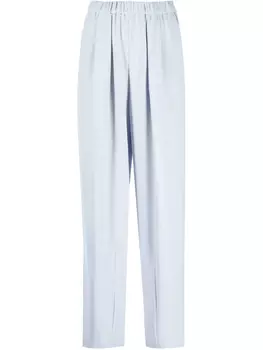 Emporio Armani прямые брюки со складками, синий