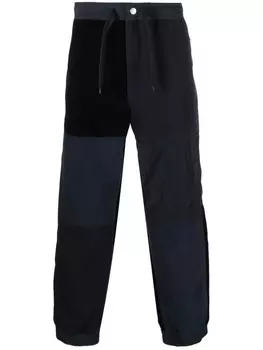 Emporio Armani прямые брюки со вставками, синий