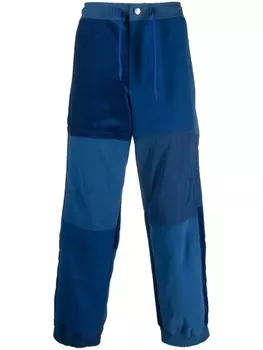 Emporio Armani прямые брюки в технике пэчворк, синий