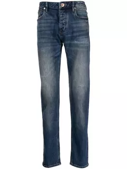 Emporio Armani прямые джинсы средней посадки, синий