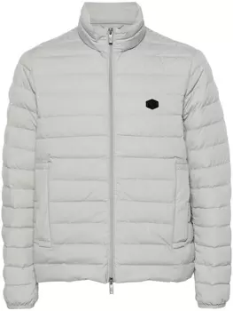 Emporio Armani пуховик на молнии, серый