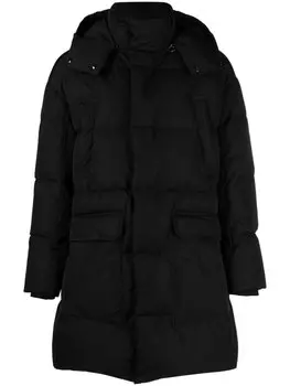 Emporio Armani пуховик с капюшоном, черный