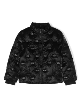 Emporio Armani пуховик с логотипом, черный