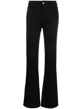 Emporio Armani расклешенные джинсы с завышенной талией, черный