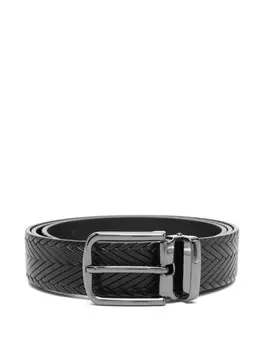 Emporio Armani ремень с гравировкой, черный