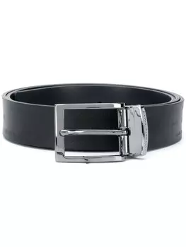 Emporio Armani ремень с квадратной пряжкой, черный