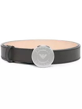 Emporio Armani ремень с логотипом, черный