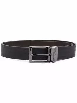 Emporio Armani ремень с тисненым логотипом, черный